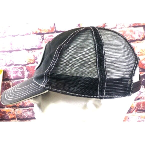 Jack Daniels Spell Out Black Mesh Trucker Hat With Adjustable Snapback - Picture 4 of 6